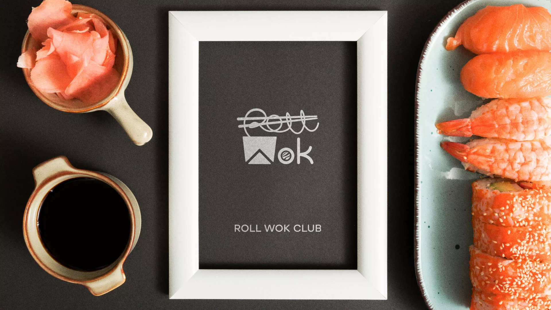 Разработка логотипа суши-бара «Roll Wok Club» в Нолинске
